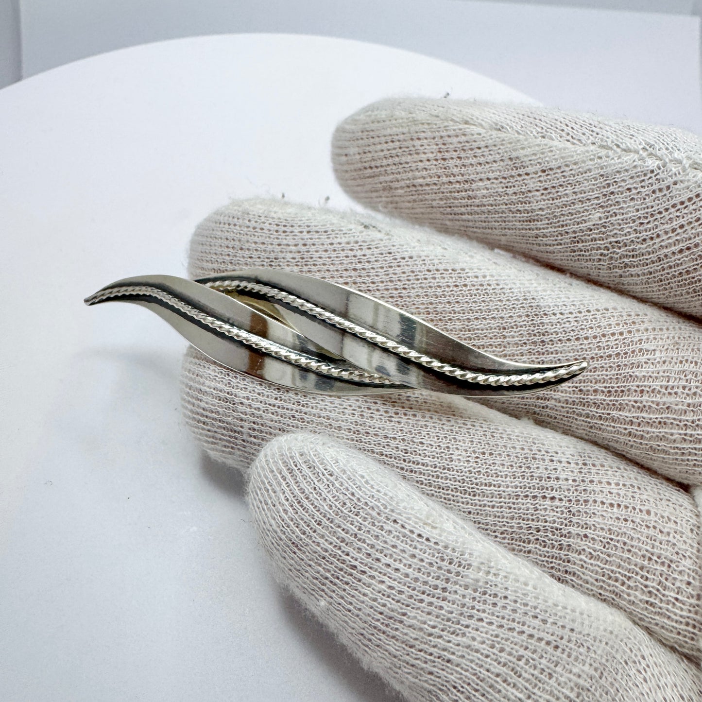 B. Margossian, Denmark 1970s. Vintage Sterling Silver Brooch.