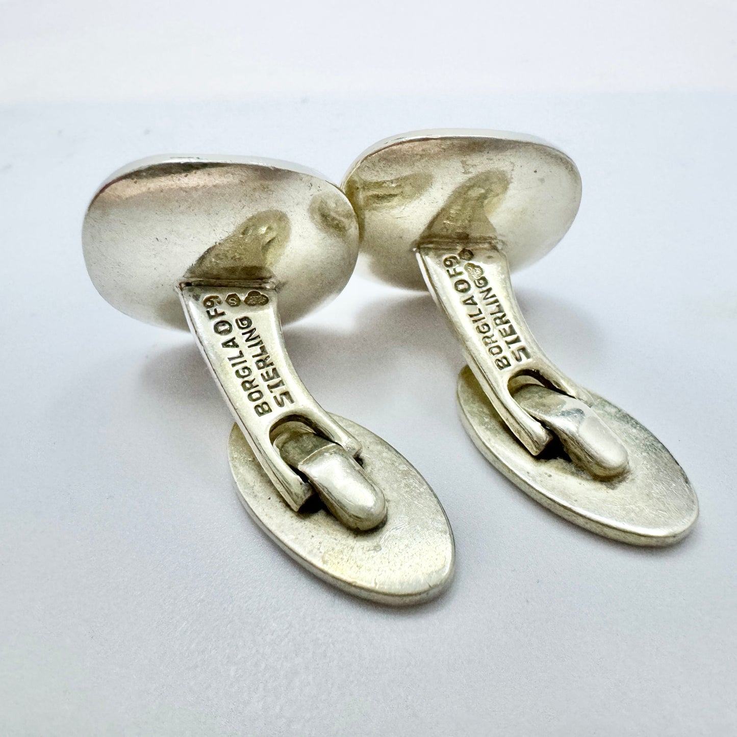 Atelier Borgila, Stockholm 1956. Vintage Sterling Silver Cufflinks.