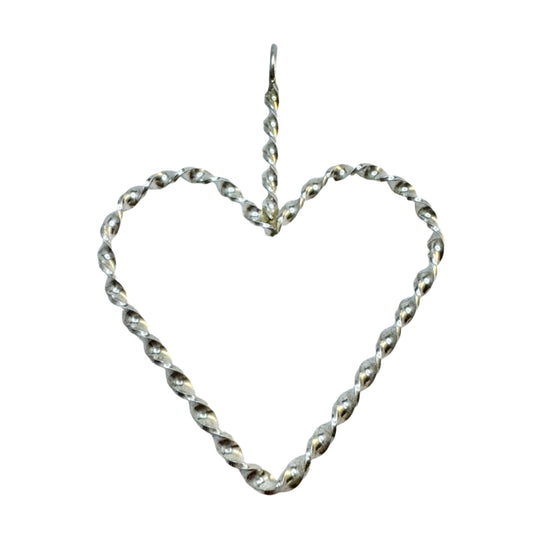 Stockholm, Sweden 1975. Large Vintage Sterling Silver Heart Pendant.