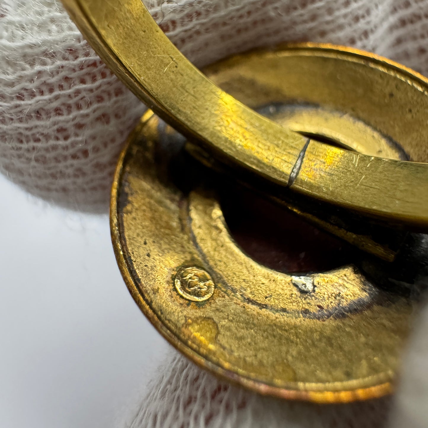 Kalevala Koru., Finland. Vintage Bronze Red Hardstone Ring.