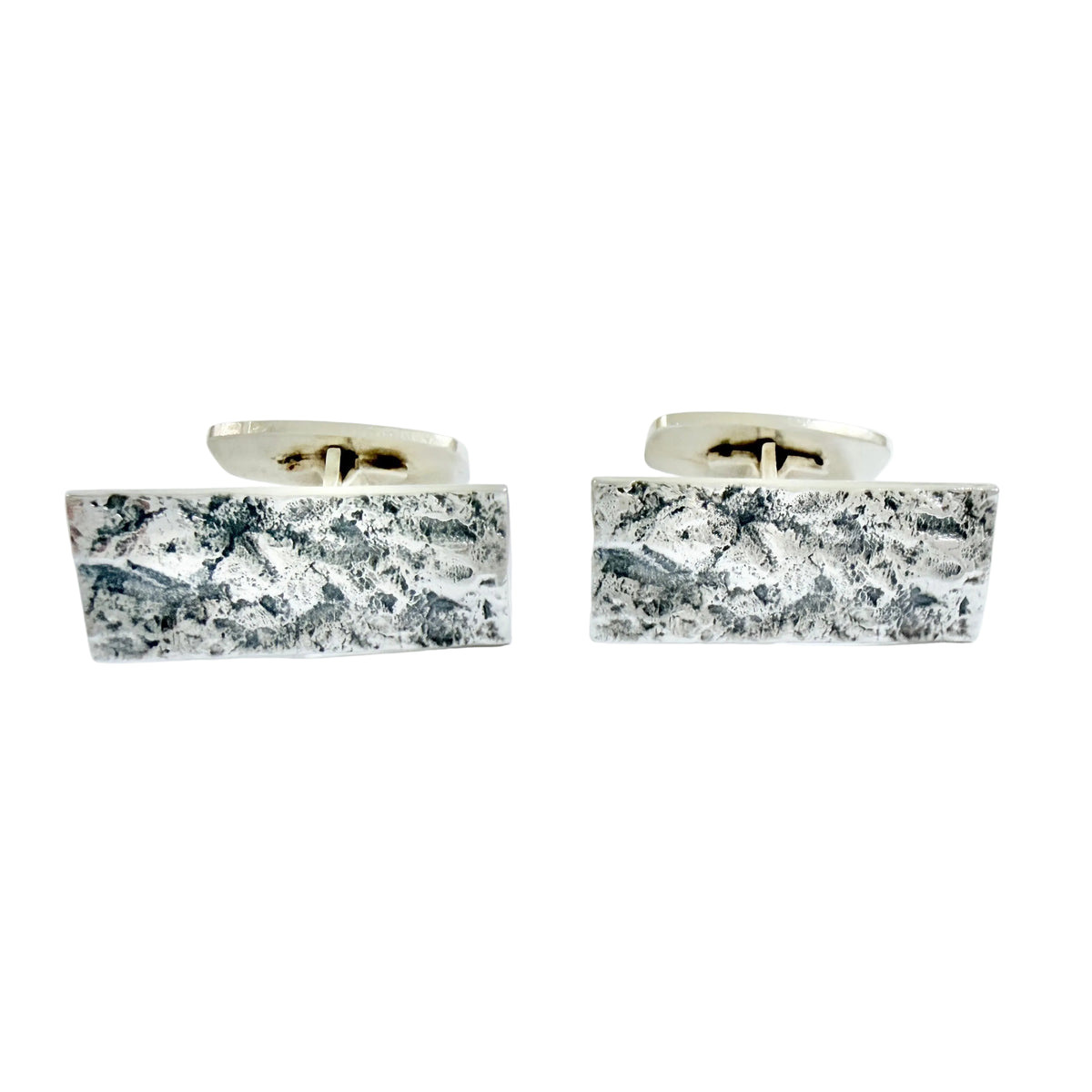 Ceson, Sweden 1969. Large Vintage Solid Silver Cufflinks.