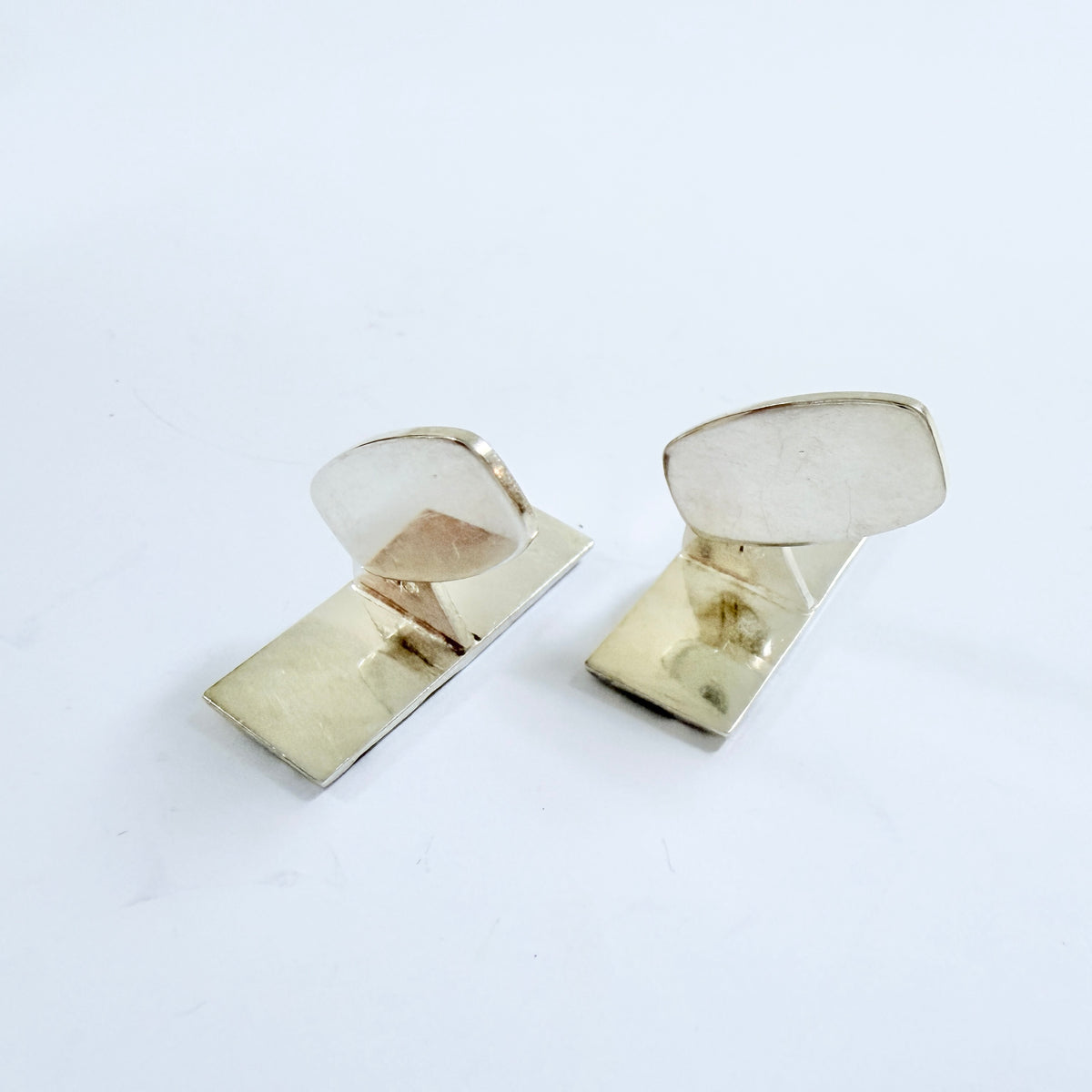 Ceson, Sweden 1969. Large Vintage Solid Silver Cufflinks.