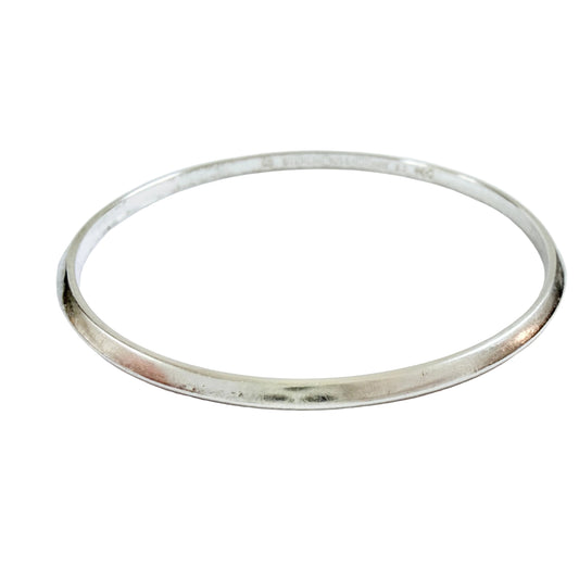 Erling Christoffersen, Plus Studios, Norway c 1960s. Vintage Sterling Silver Bangle Bracelet.