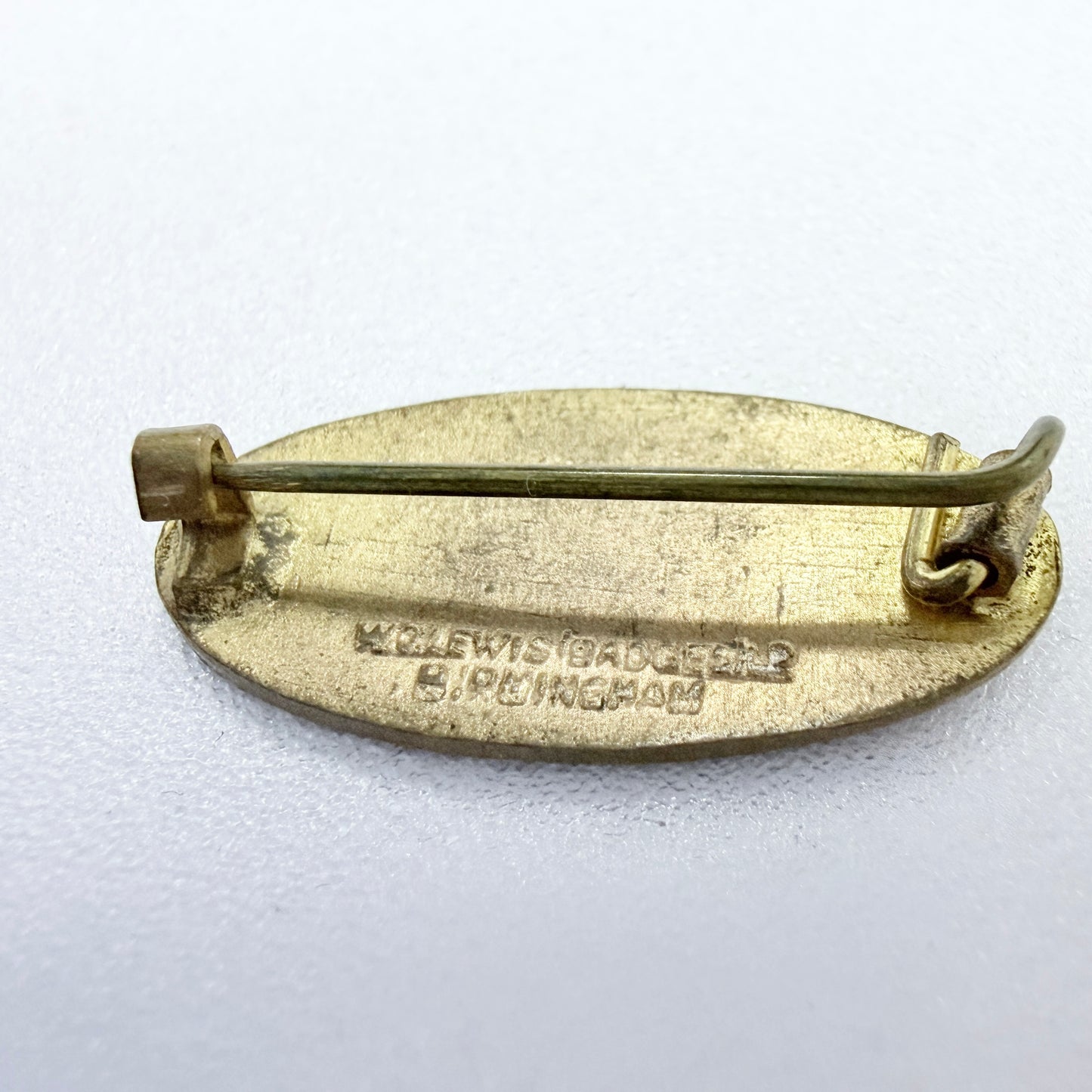 JAP Motors. Birmingham. Vintage Gilt Metal Enamel Pin.