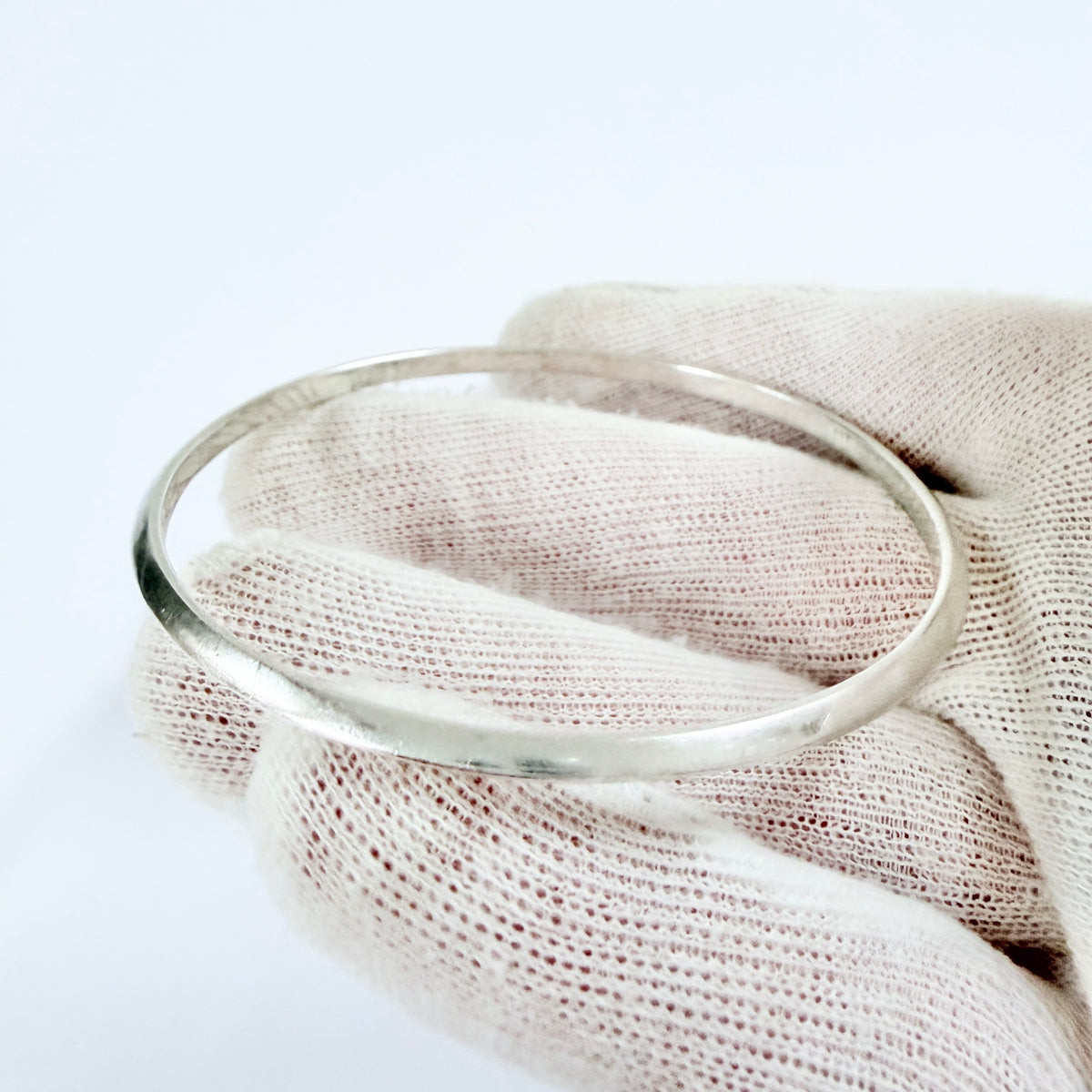 Erling Christoffersen, Plus Studios, Norway c 1960s. Vintage Sterling Silver Bangle Bracelet.