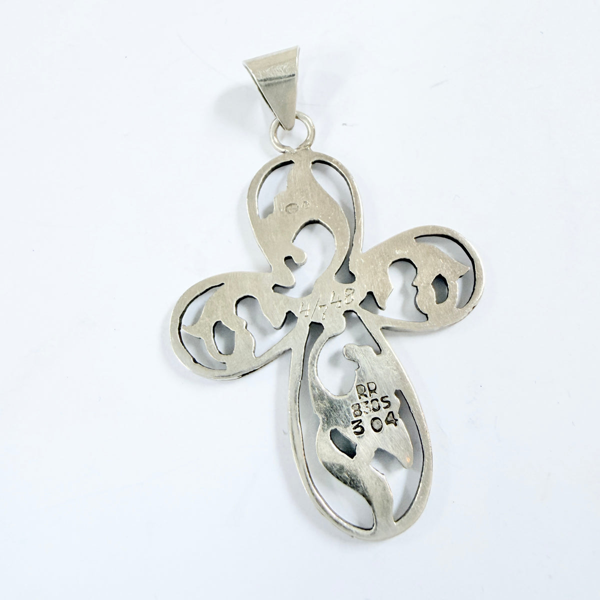 Denmark 1948. Vintage Solid Silver Cross Pendant.
