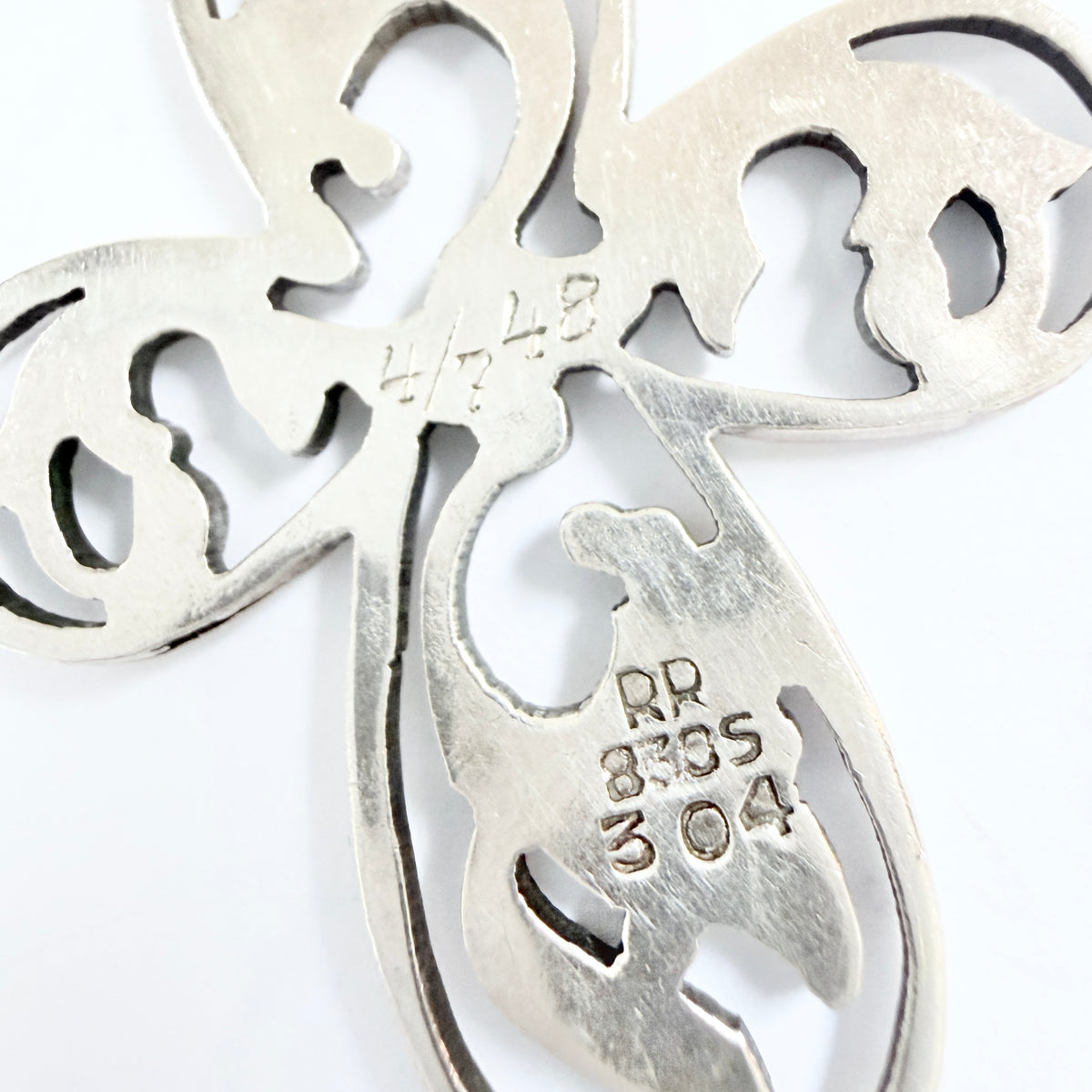 Denmark 1948. Vintage Solid Silver Cross Pendant.