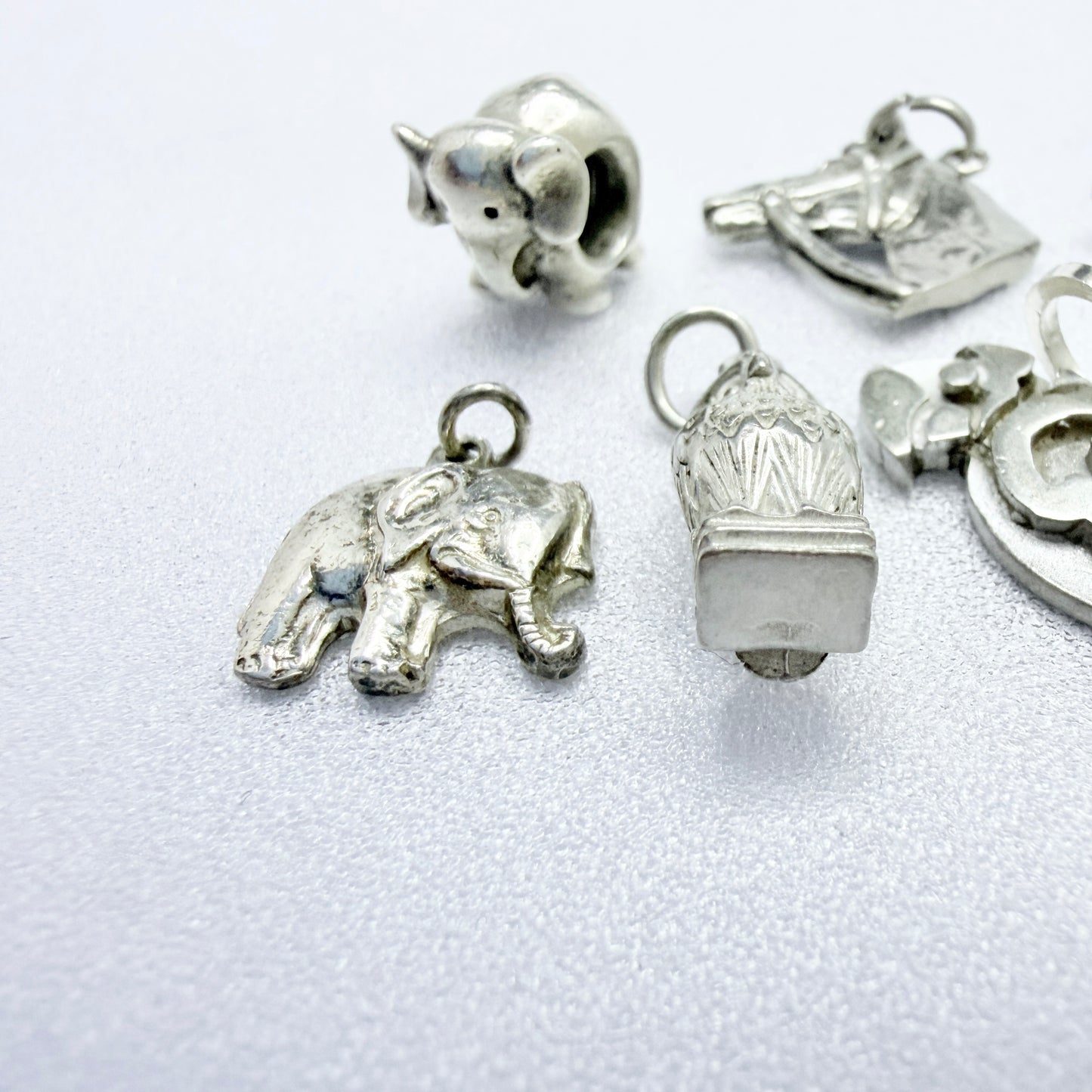 Vintage Solid Silver Animal Charms. Job-lot