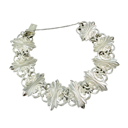 Vintage 1950s Solid Silver Bracelet.