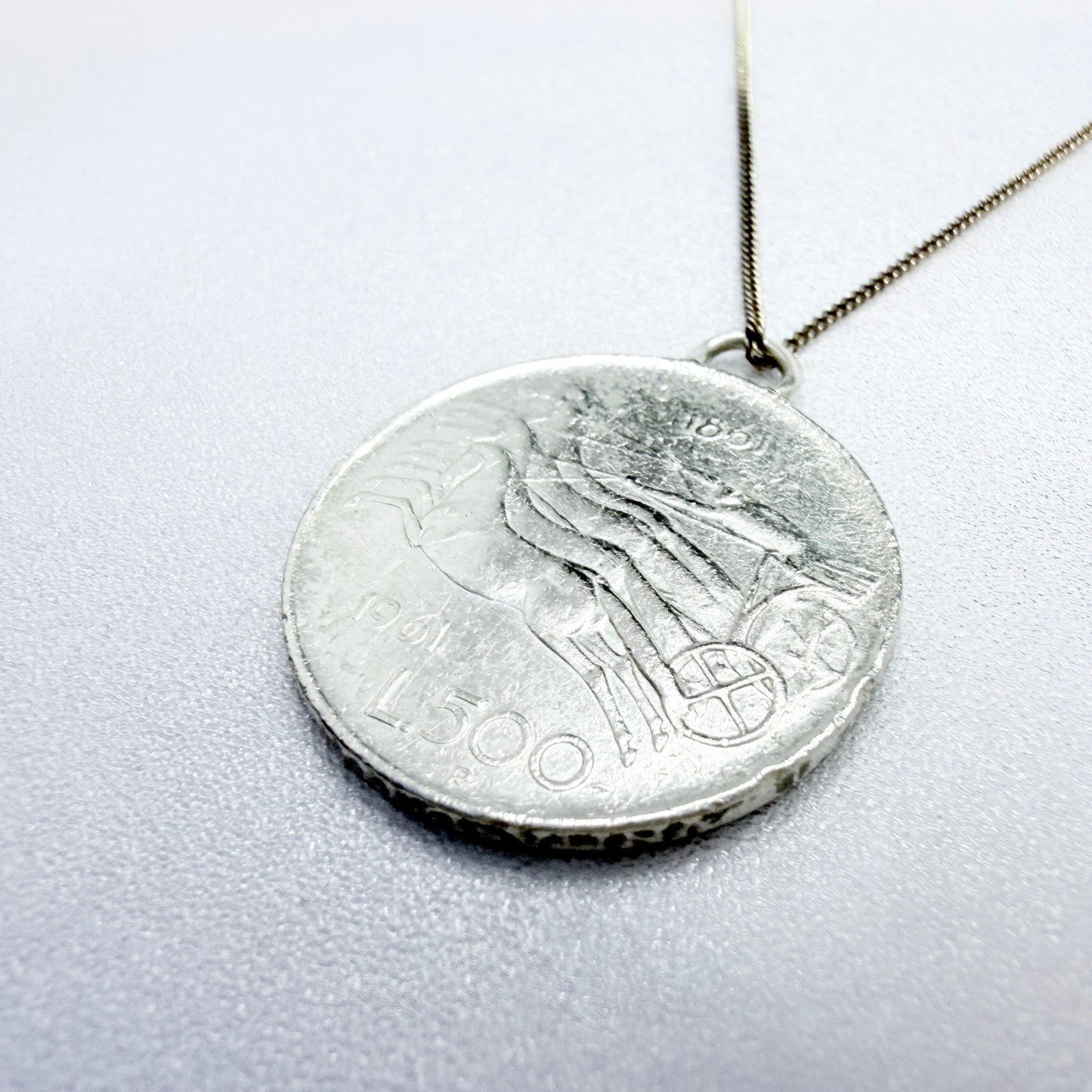 Italy 1961. 100th anniversary of its unification Coin Pendant Necklace.