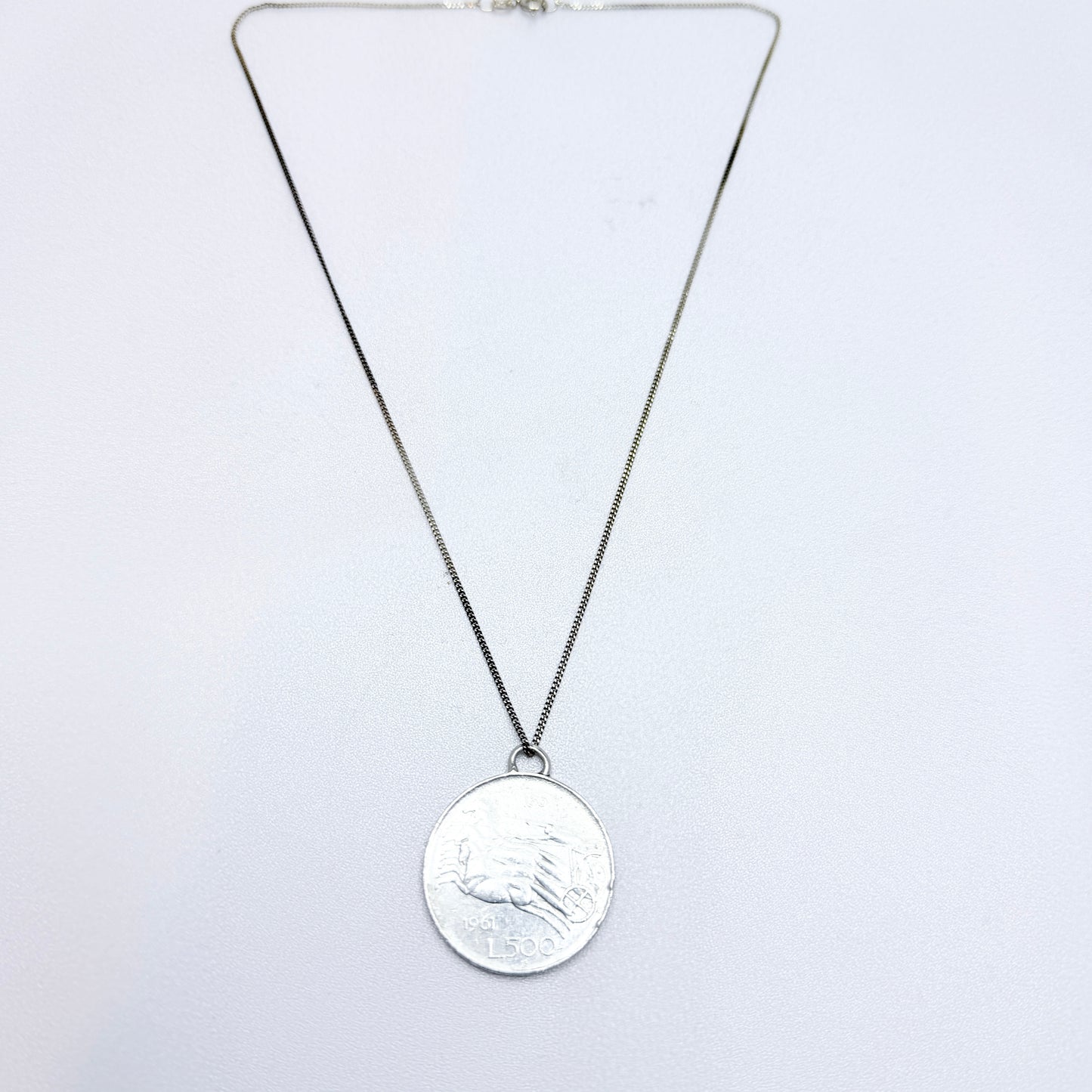Italy 1961. 100th anniversary of its unification Coin Pendant Necklace.