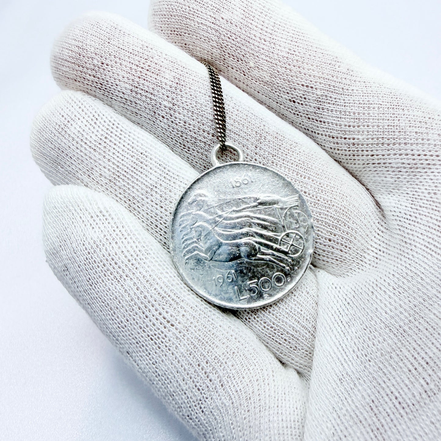Italy 1961. 100th anniversary of its unification Coin Pendant Necklace.