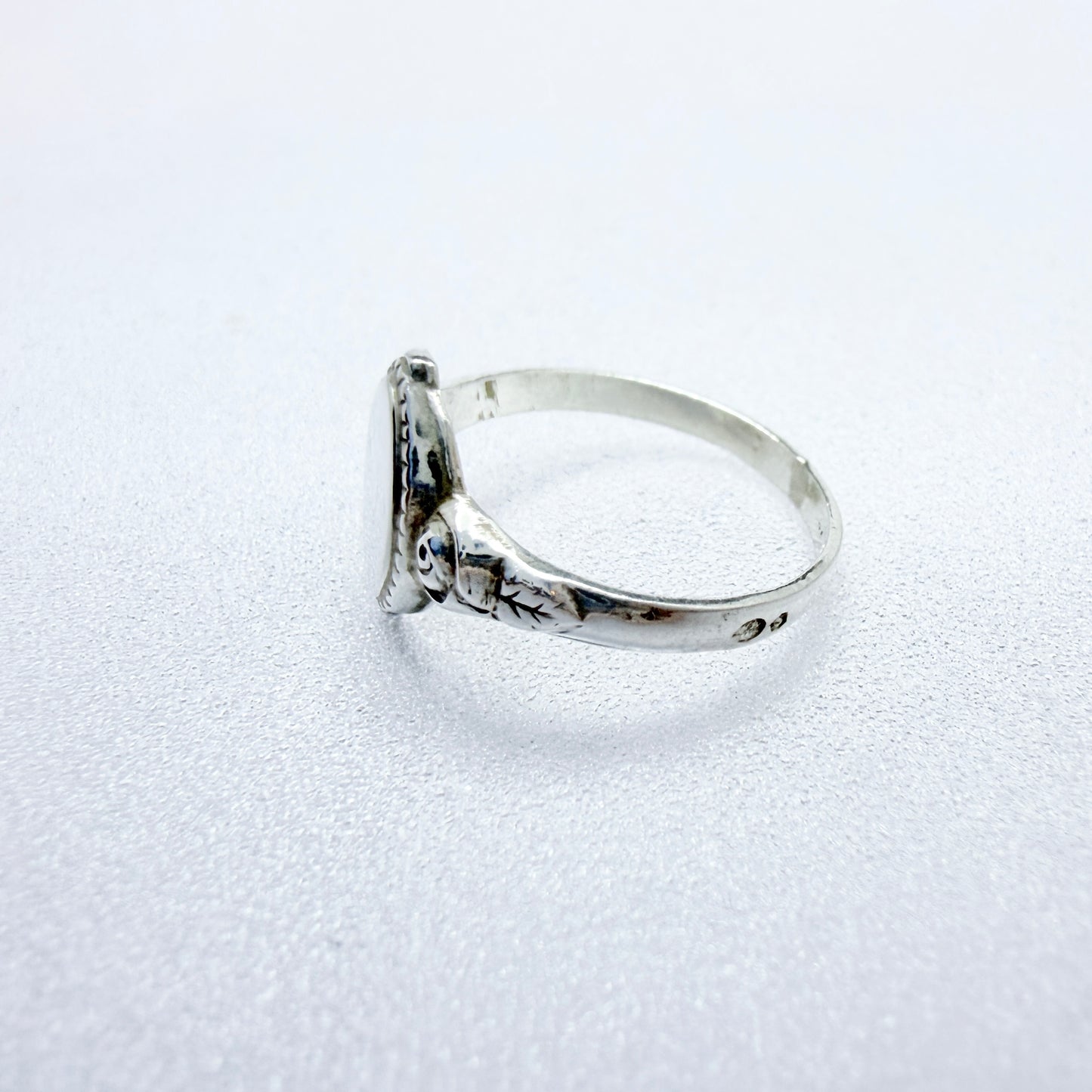 Vintage c 1950s. Vintage Sterling Silver Female Signet Ring