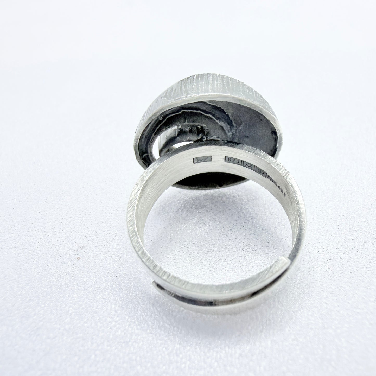 Karl Laine for Sten & Laine, Finland 1973. Vintage Sterling Silver Rock Crystal Ring.