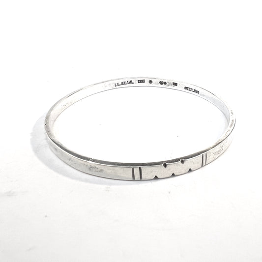 Bengt Liljedahl, Stockholm 1957. Vintage Mid-century Sterling Silver Bangle Bracelet.