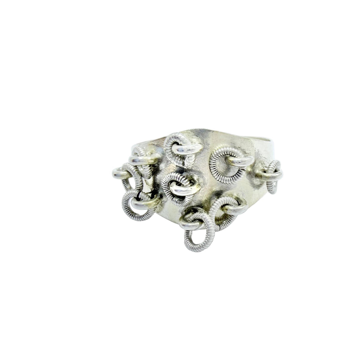 JG Hentzell, Sweden 1904. Antique Solid Silver Traditional Wedding Ring.