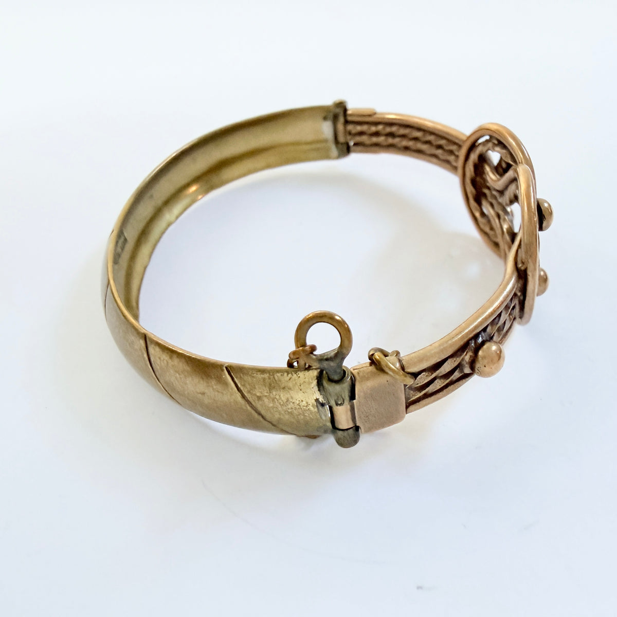 Kalevala Koru, Finland. Vintage Bronze Hinged Bracelet. Design Teljänneito