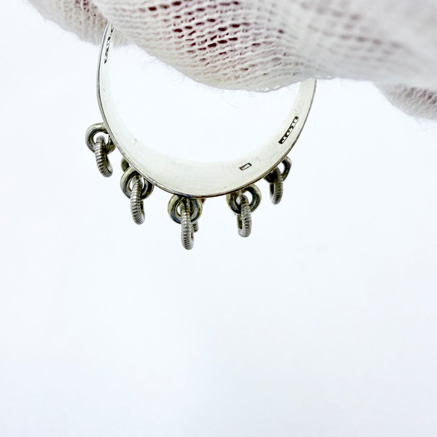 JG Hentzell, Sweden 1904. Antique Solid Silver Traditional Wedding Ring.