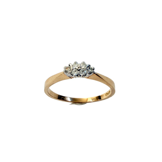 Vintage 18k Gold Diamond Ring.