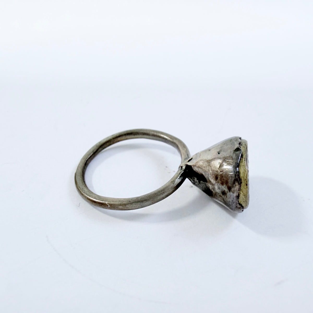Antique Islamic Silver Brass Signet Ring.