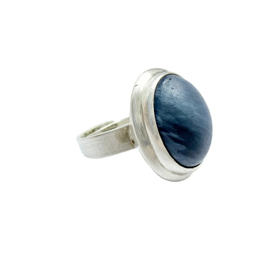 O Nordström, Sweden 1979. Vintage Solid Silver Bergslagen-stone Ring.