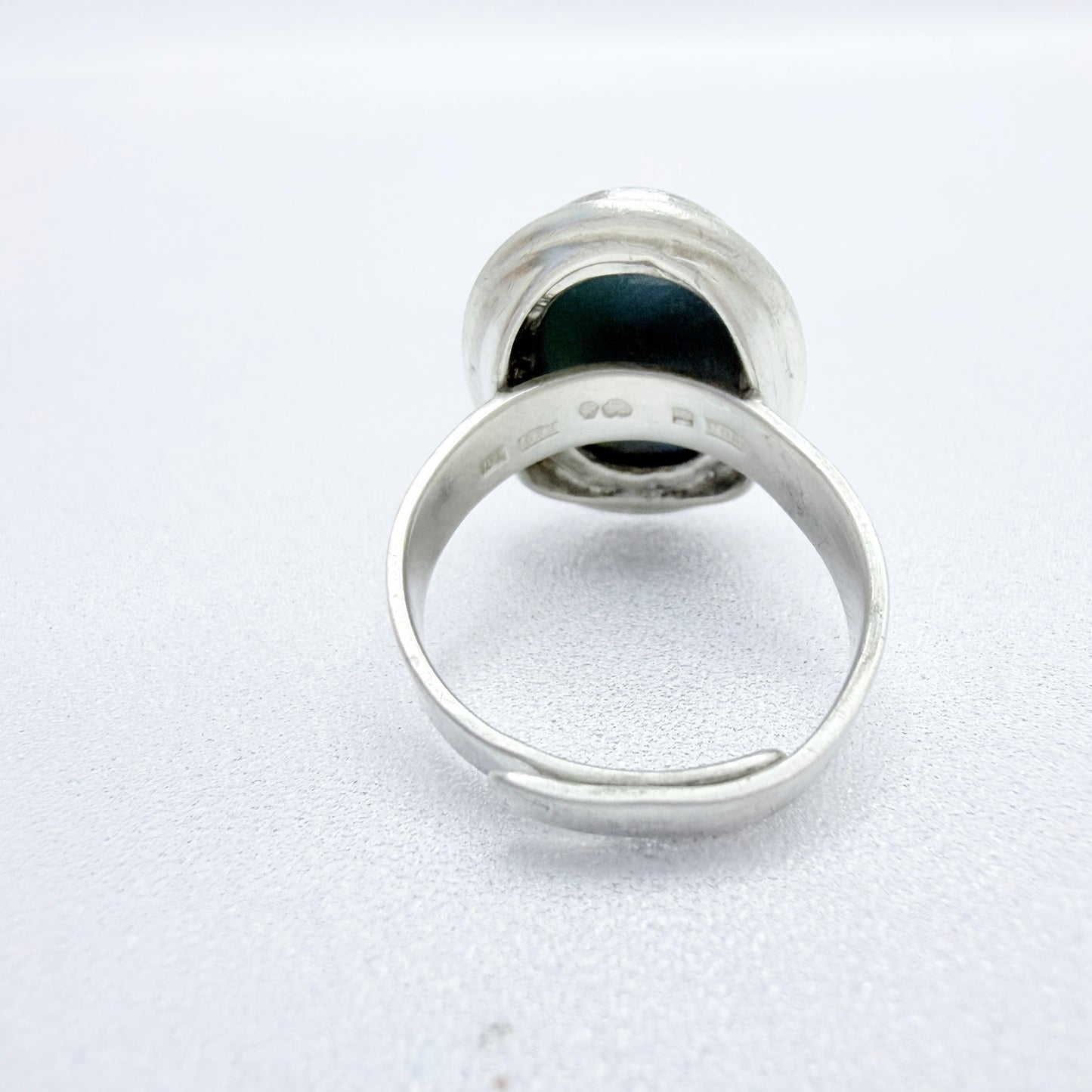 O Nordström, Sweden 1979. Vintage Solid Silver Bergslagen-stone Ring.