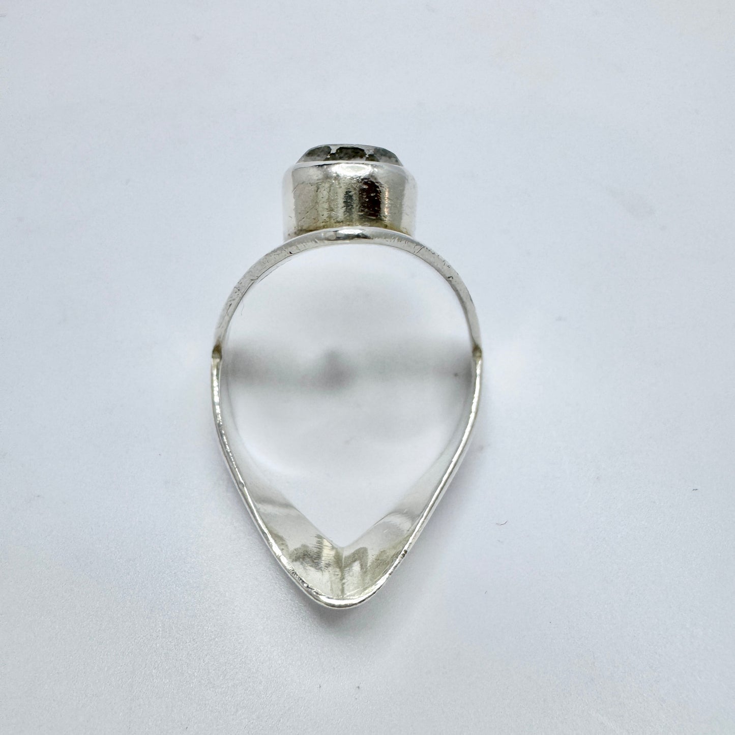 Bengt Hallberg, Sweden 1974. Vintage Sterling Silver Rock Crystal Ring.