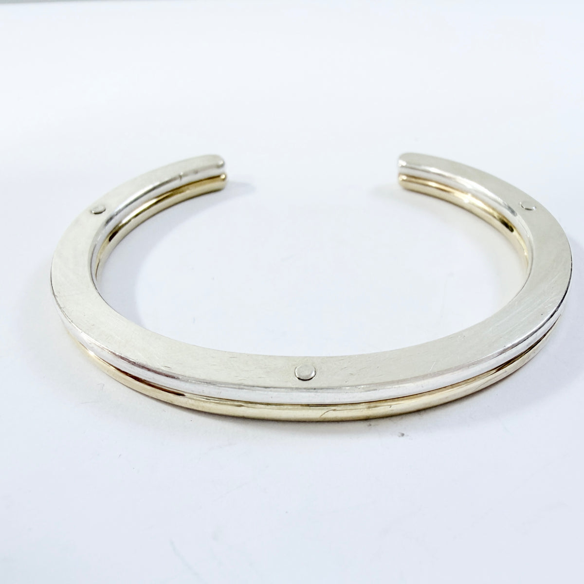 Andreas Mikkelsen for Georg Jensen, Denmark. Vintage Sterling Silver Gold Gilt Bracelet.