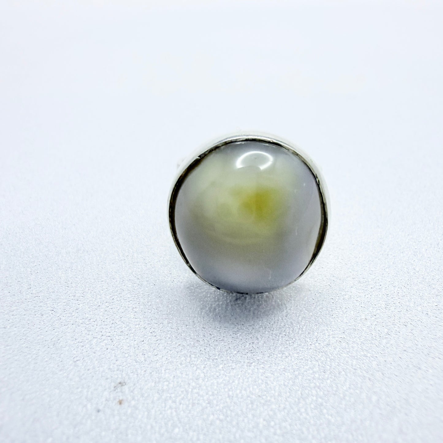 ART, Sheffield 1969. Vintage Sterling Silver Agate Ring.