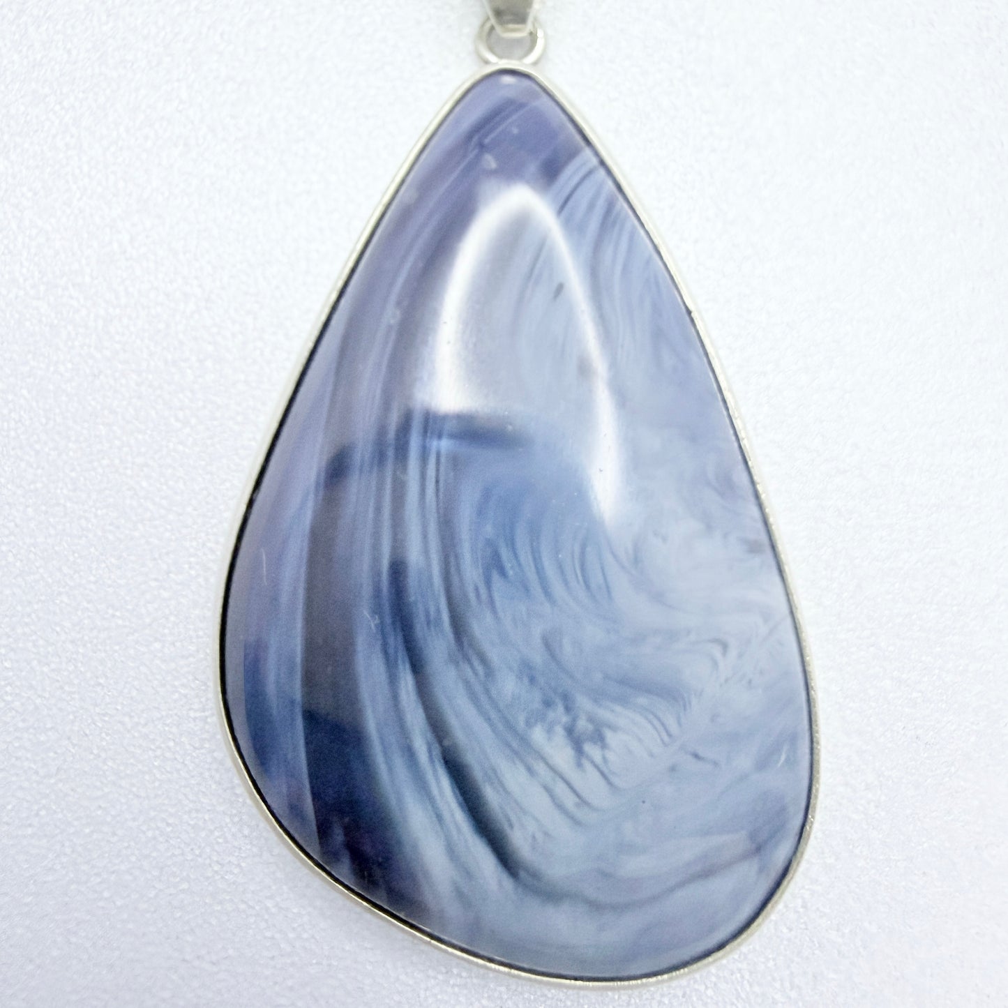 Marnefeldt, Sweden 1968. Vintage Solid Silver Bergslagen-stone Pendant Necklace.