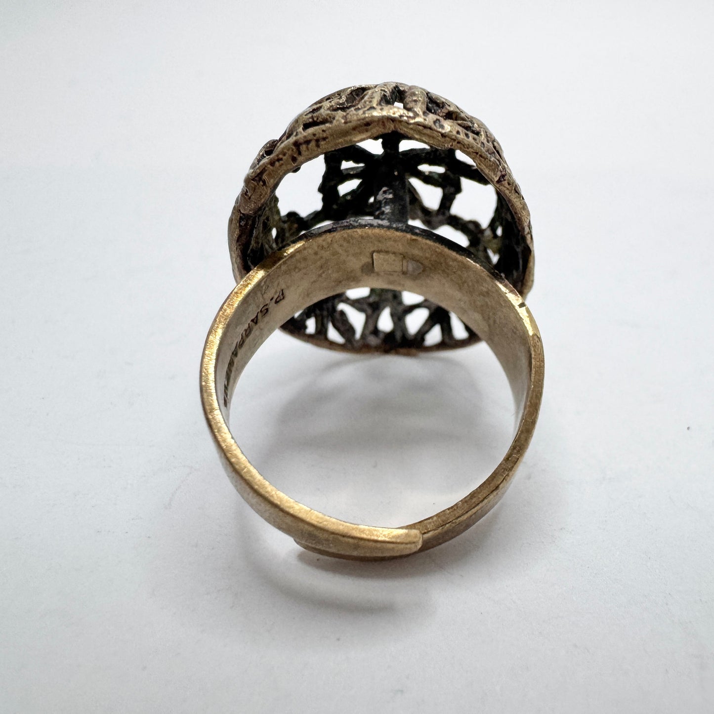 Pentti Sarpaneva, Finland. Vintage 1970s Bronze Ring. Design Pitsi