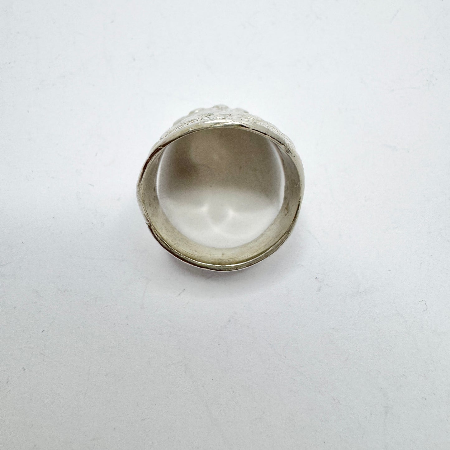 Vintage Sterling Silver Viking Copy Unisex Ring.