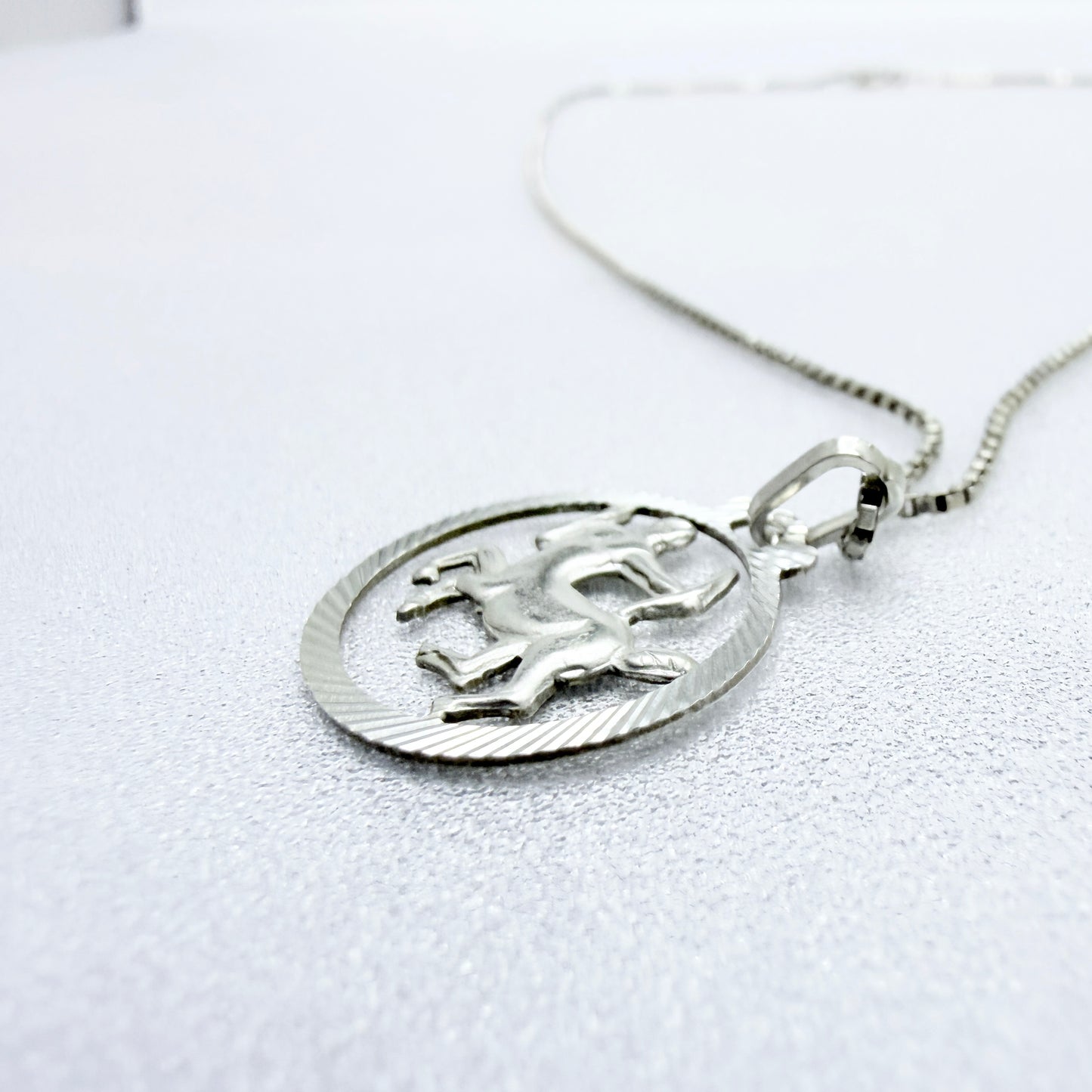 Vintage Solid Silver Zodiac Sagittarius Pendant Necklace