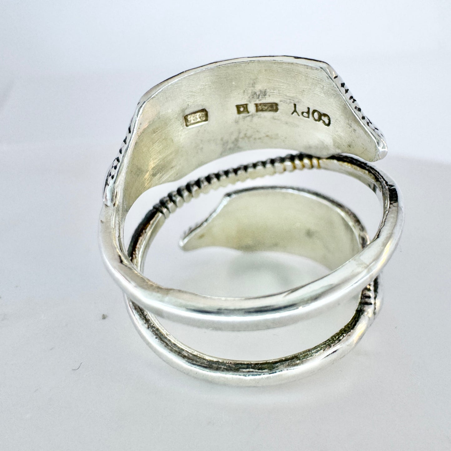 Bengt Hallberg, Sweden. Vintage Sterling Silver Viking Copy Unisex Ring