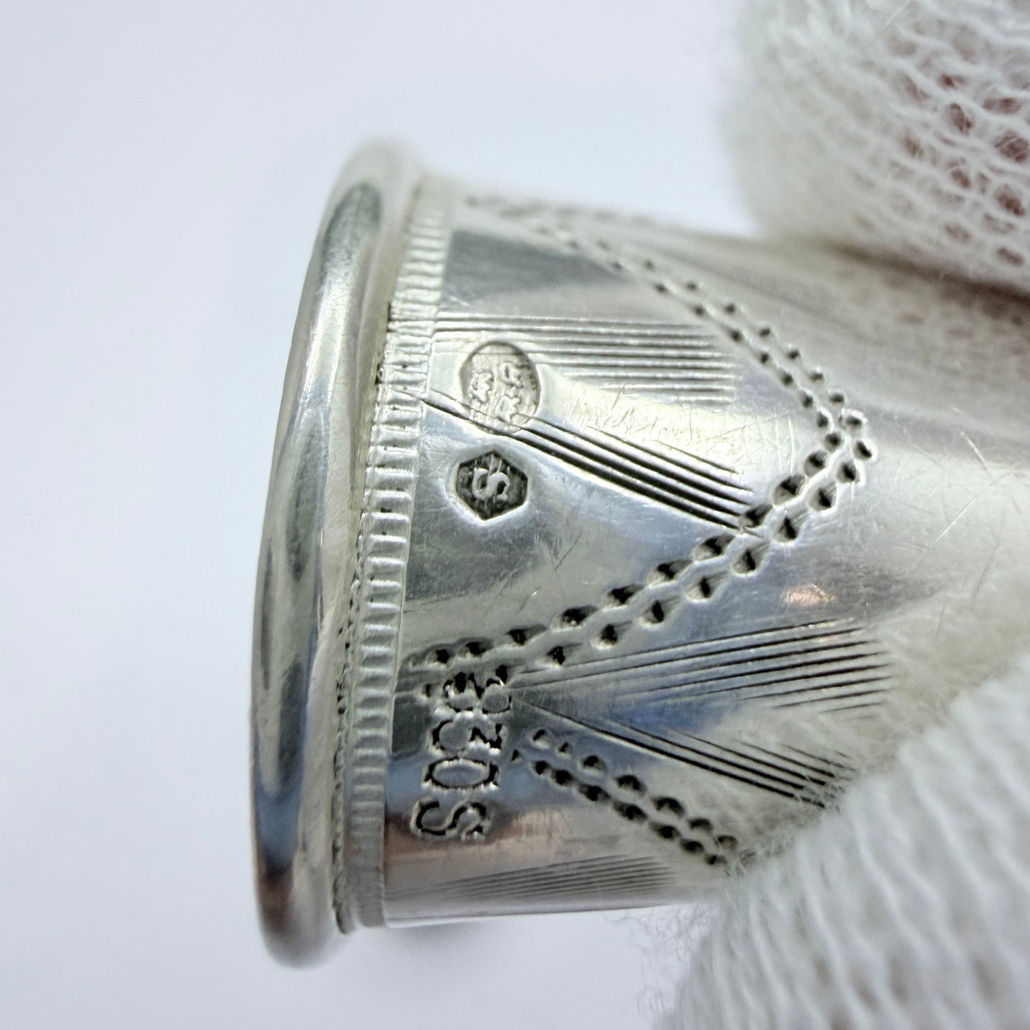Two Vintage Scandinavian Silver Thimbles. Denamark and Sweden.