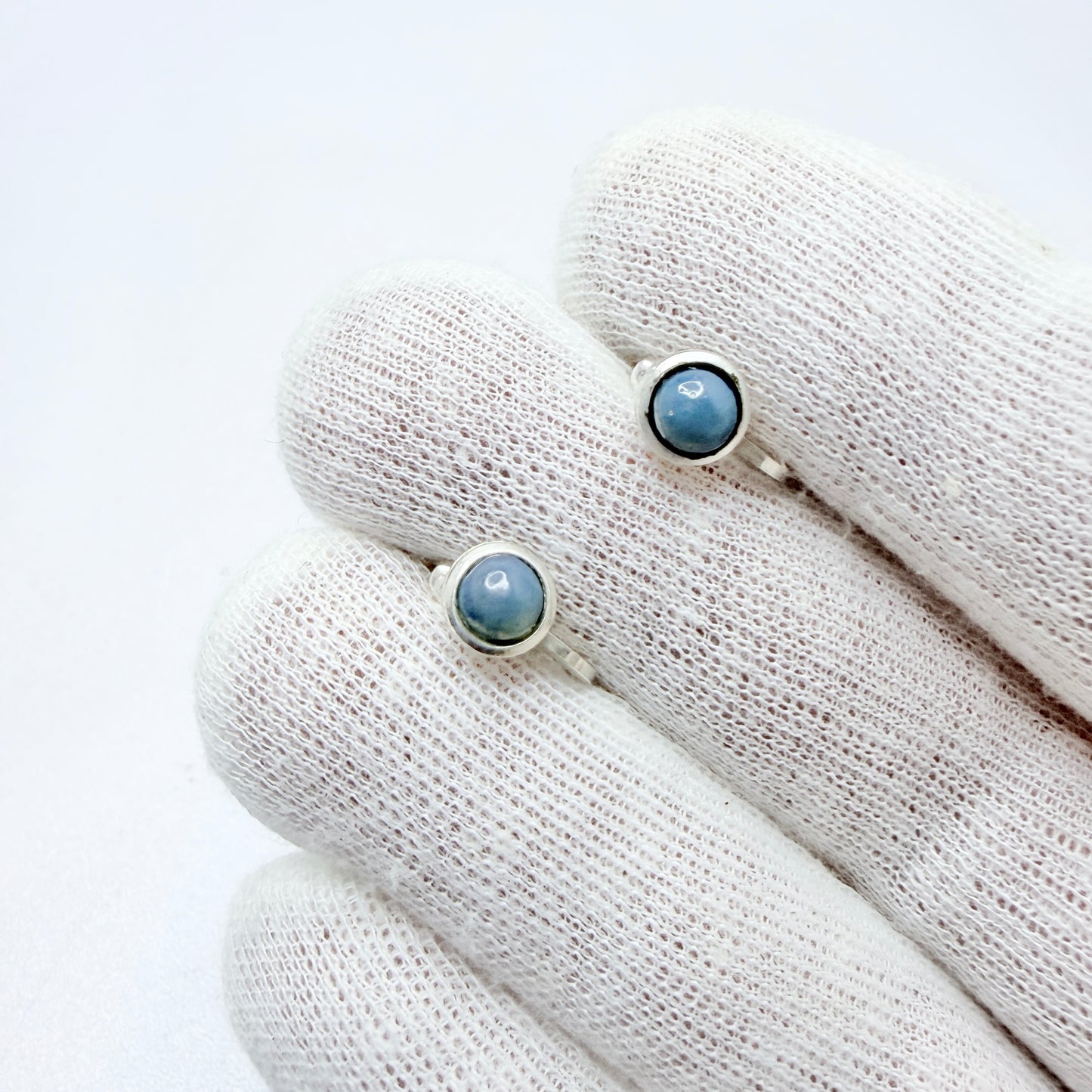 Victor Janson, Sweden. Vintage Solid Silver Bergslagen-stone Earrings.