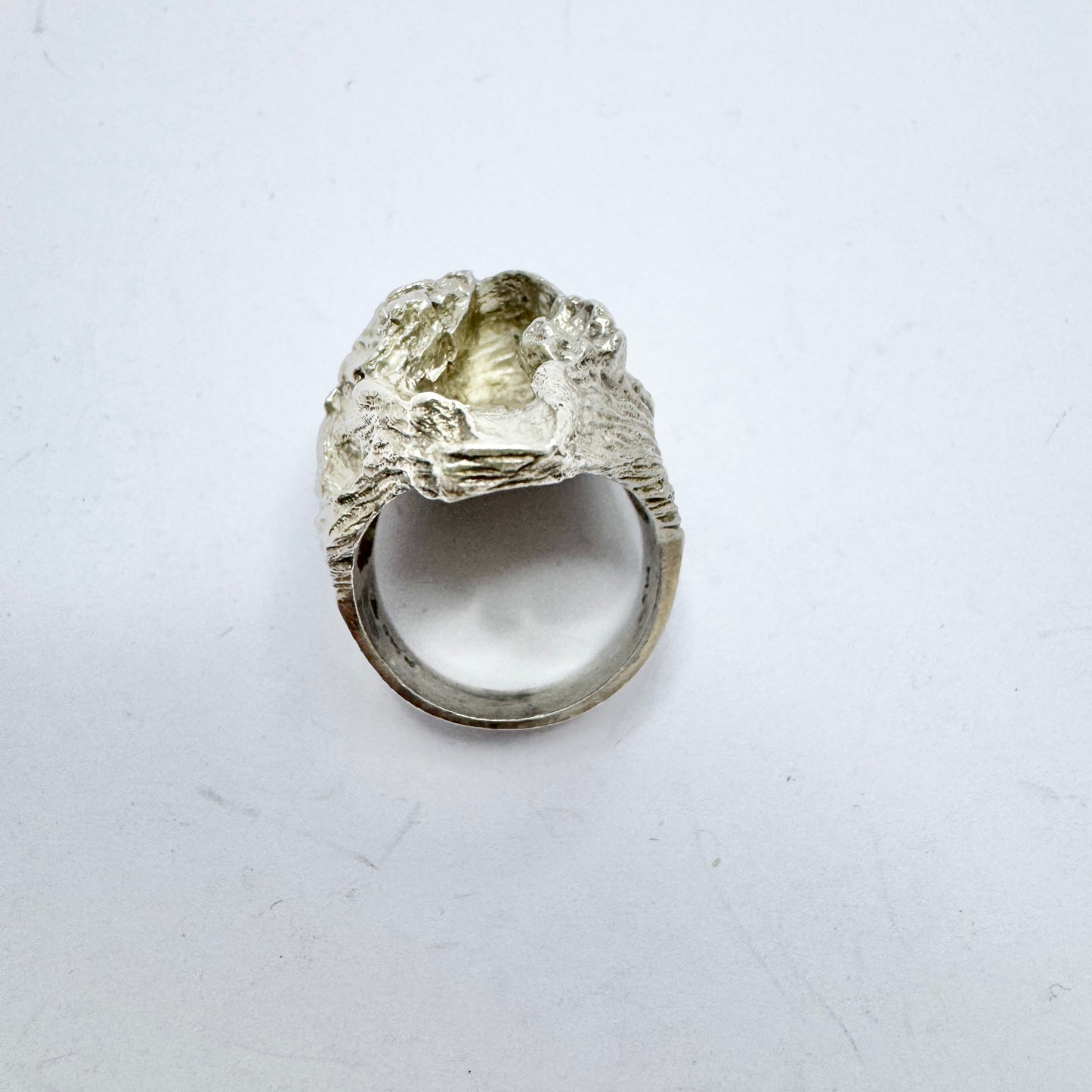 Knud V Andersen for Anton Michesen, Denmark ca 1970. Chunky Vintage Sterling Silver Ring.