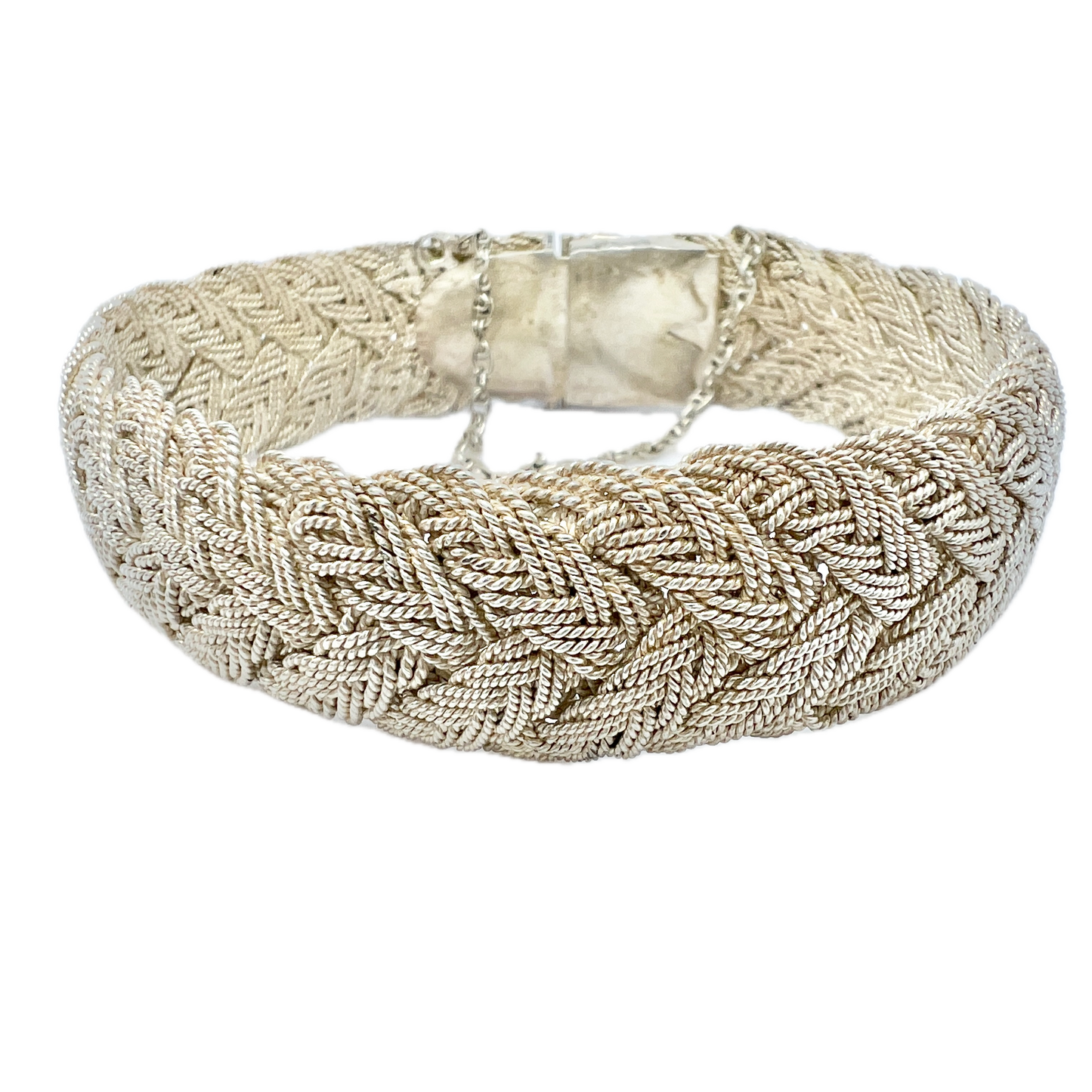 Vintage Sterling Silver Mesh Bracelet.