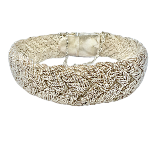 Vintage Sterling Silver Mesh Bracelet.