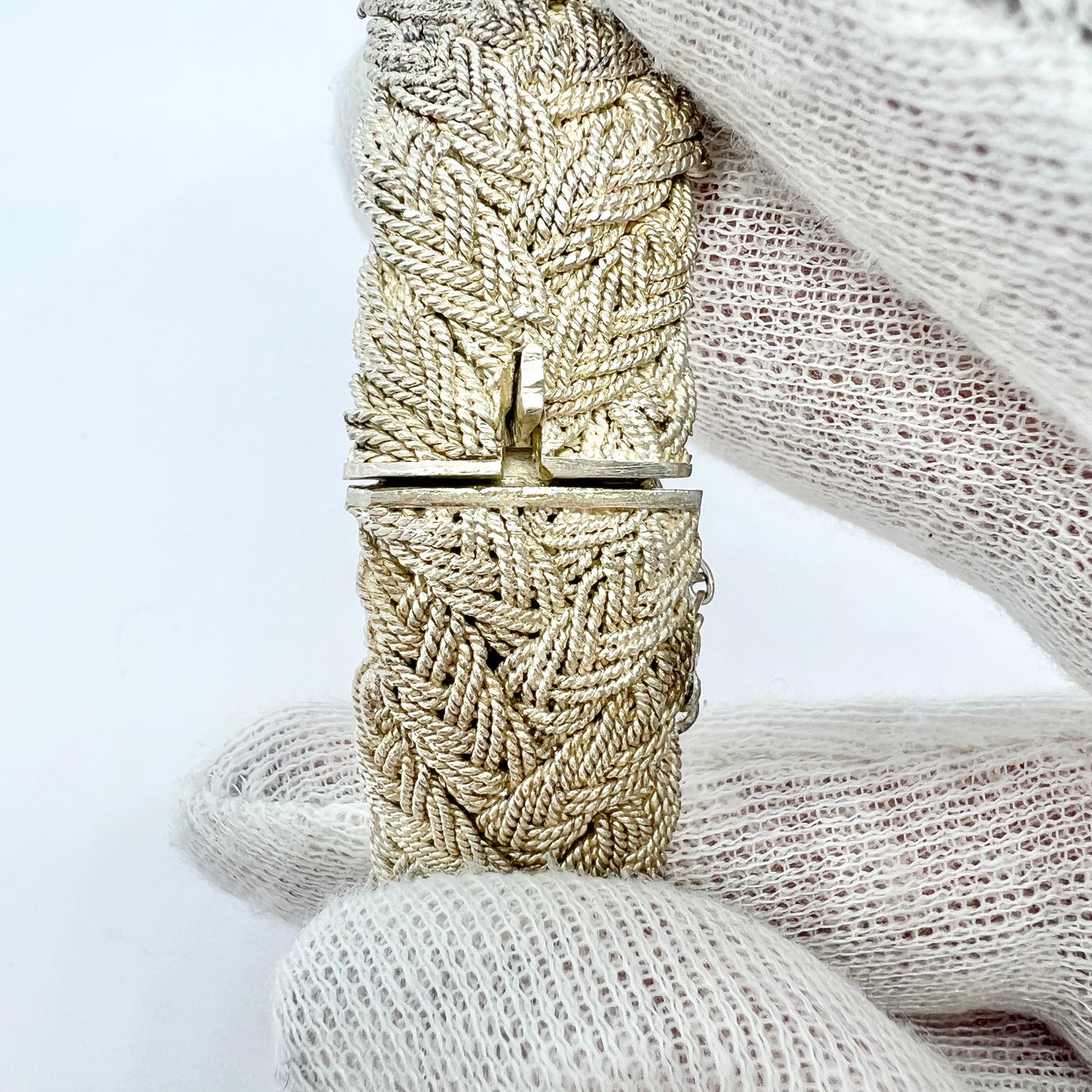 Vintage Sterling Silver Mesh Bracelet.