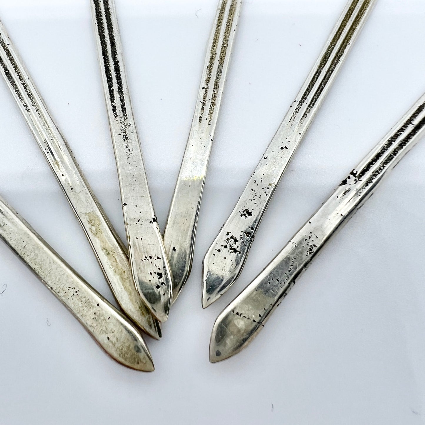 Gewe, Sweden 1969. Vintage Sterling Silver Cocktail Sticks.