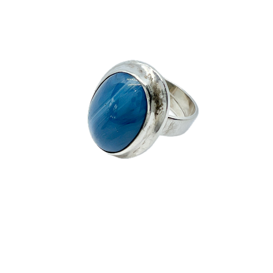 Ove Nordström, Sweden 1970s. Sterling Silver Bergslagen-stone Ring.