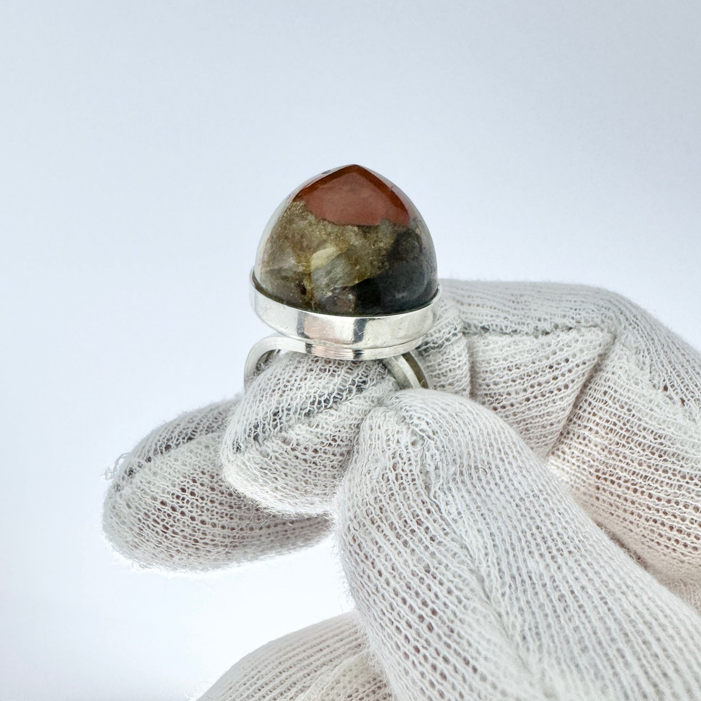 Stenlya, Sweden 1970. Vintage Sterling Silver Agate Ring.