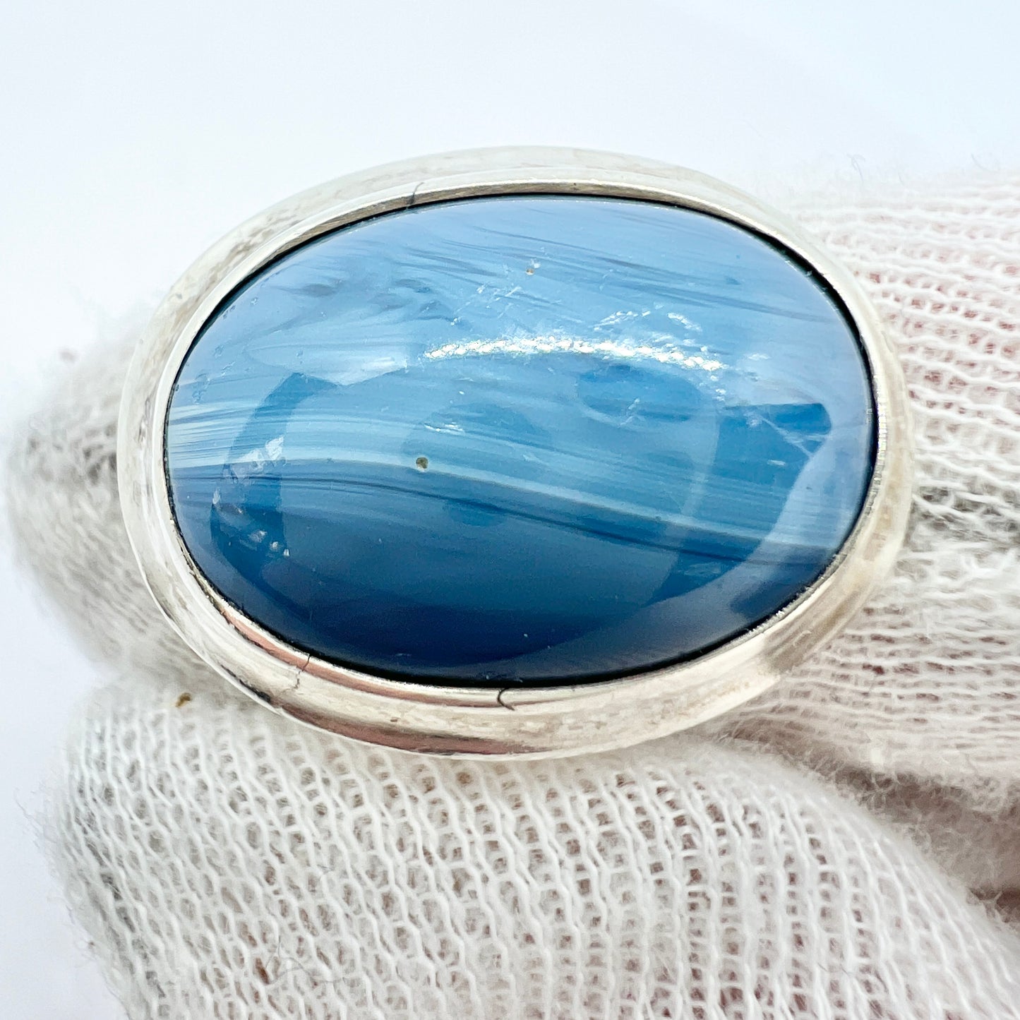 Ove Nordström, Sweden 1970s. Sterling Silver Bergslagen-stone Ring.