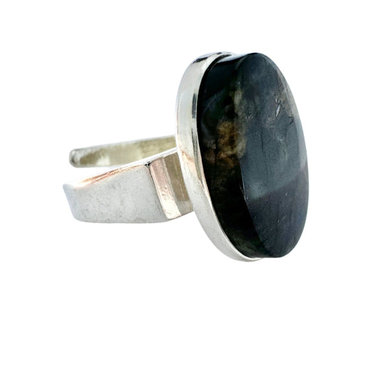 David-Andersen, Norway. Vintage 1960-70s Sterling Silver Labradorite Ring