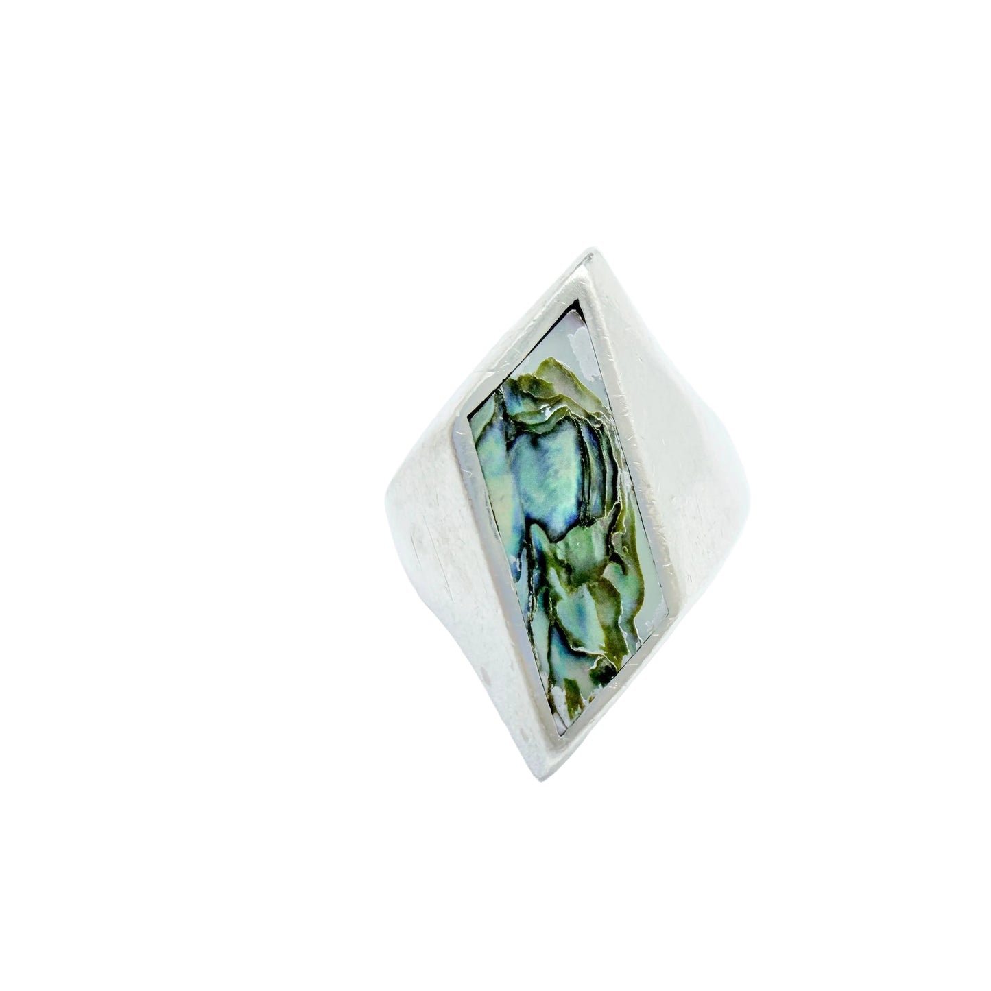 Arne Johansen Denmark Vintage 1960s Sterling Abalone Ring