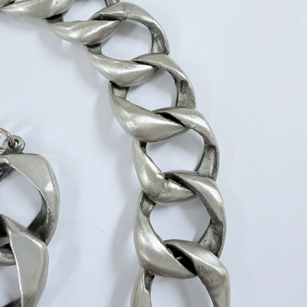 Sweden 1970s. Massive 260gram / 9.17oz Pewter Toggle Clasp Necklace and Bracelet.