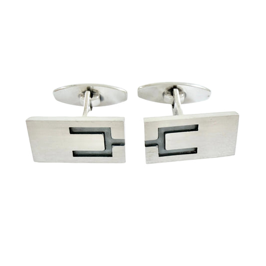 Niels Erik From, Denmark 1950-60s Vintage Sterling Silver Cufflinks.