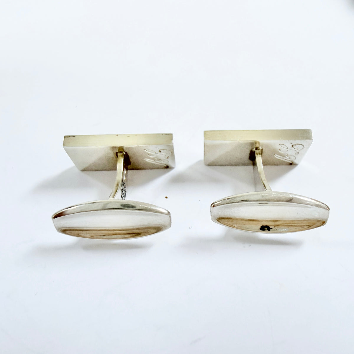 Niels Erik From, Denmark 1950-60s Vintage Sterling Silver Cufflinks.