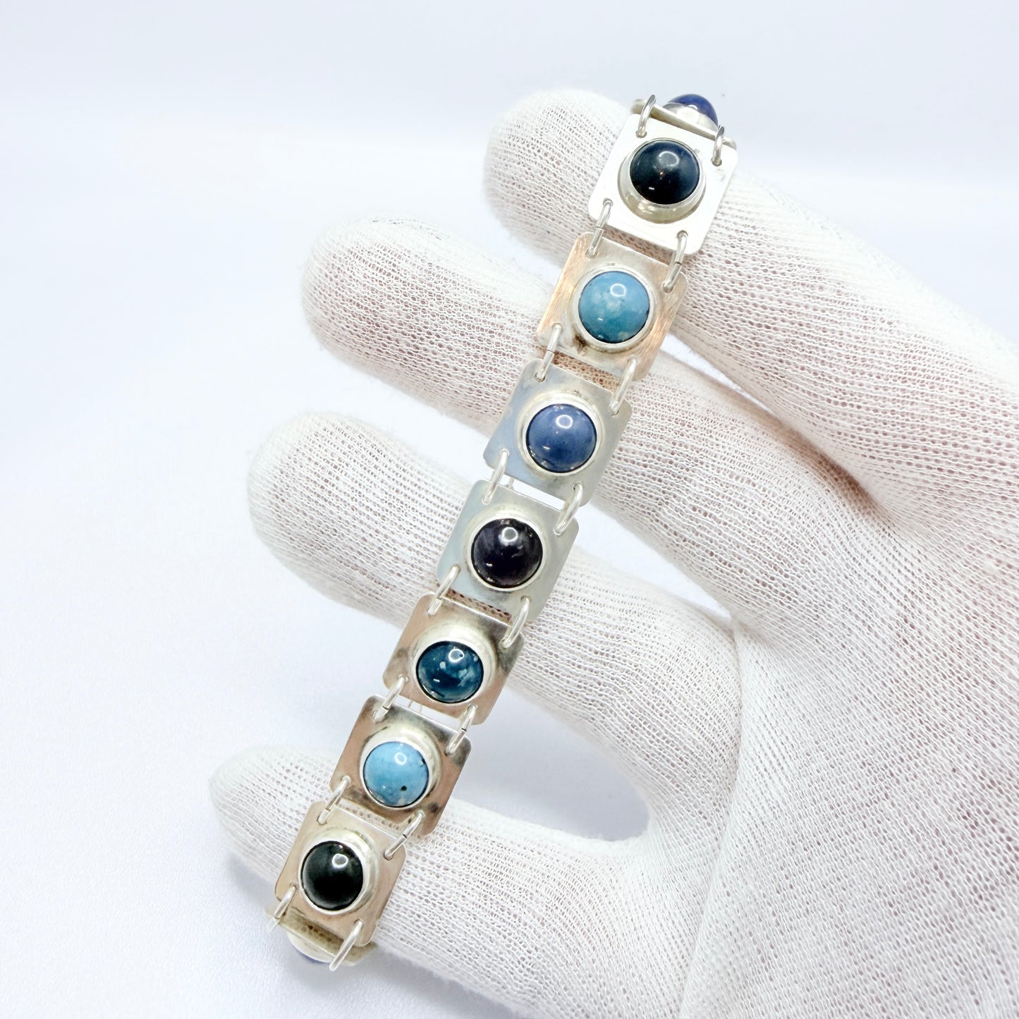 Gustaf Asp, Sweden 1971. Vintage Sterling Silver Bergslagen-stone Bracelet.